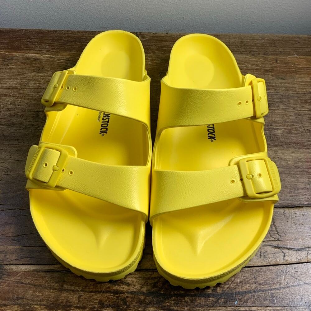 Birkenstock Arizona EVA Vibrant Yellow NWOT size 44 - US 11 - Picture 2 of 6